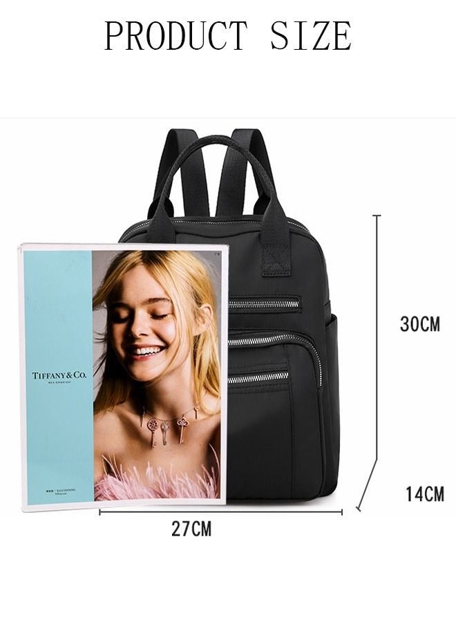 Large Capacity casual  Backpack Two Shoulder Schoolbag Outdoor Travel Backpack Ladies Bag Black