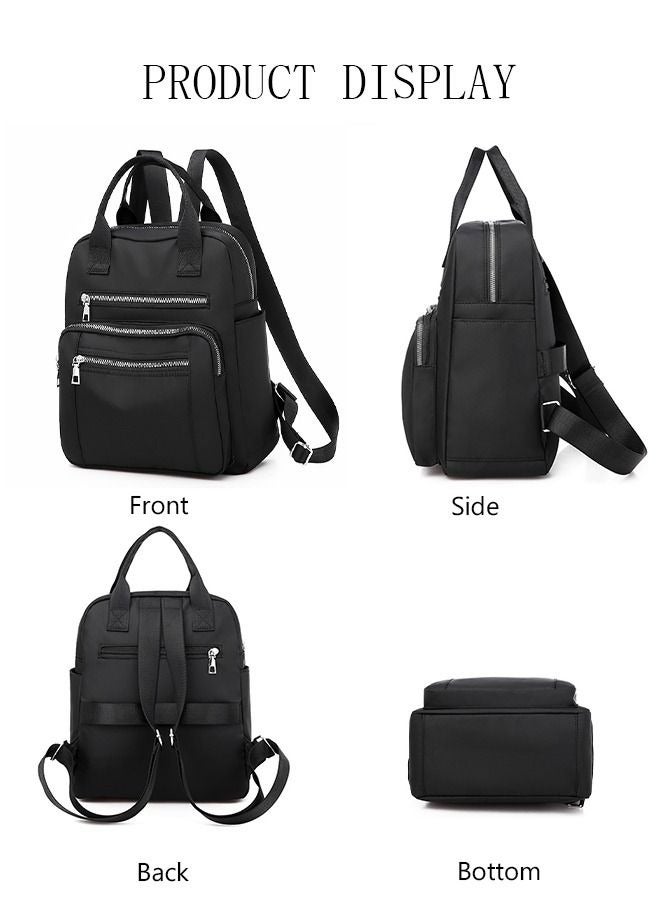 Large Capacity casual  Backpack Two Shoulder Schoolbag Outdoor Travel Backpack Ladies Bag Black