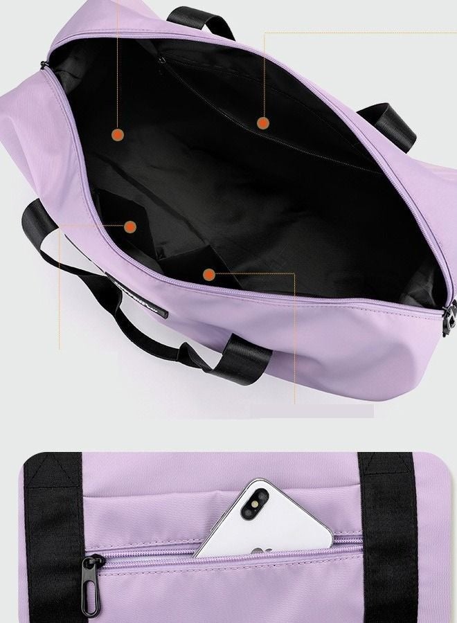 Sports Gym Bag with Wet Pocket & Shoes Compartment Waterproof Yoga Travel Duffel Bag Purple