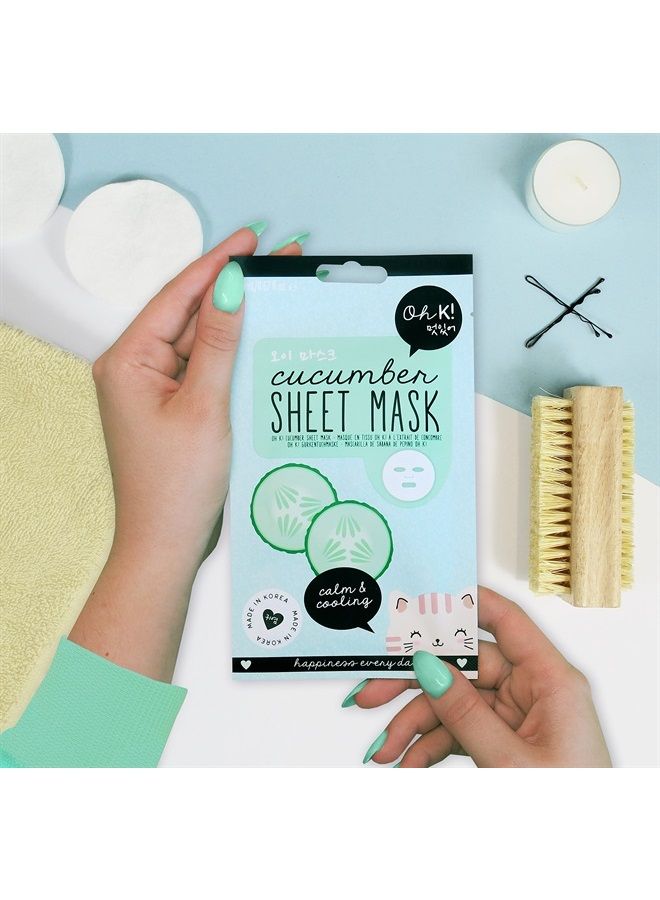 Facial Sheet Mask, Cucumber