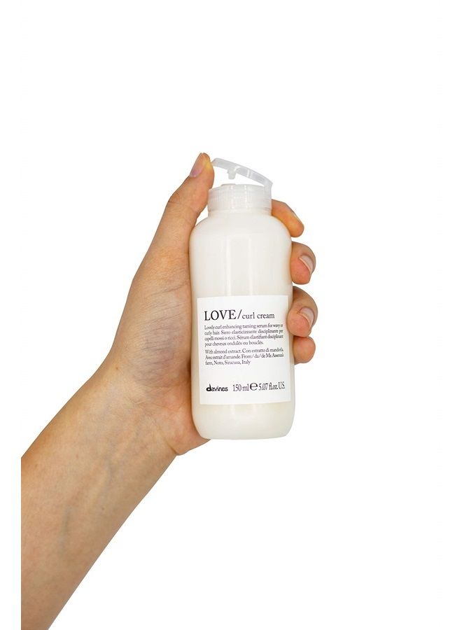 LOVE Curl Cream, Weightless Curl Defining Leave-On Serum For Curly And Wavy Hair, Residue-Free Softness and Shine, 5.07 Fl Oz