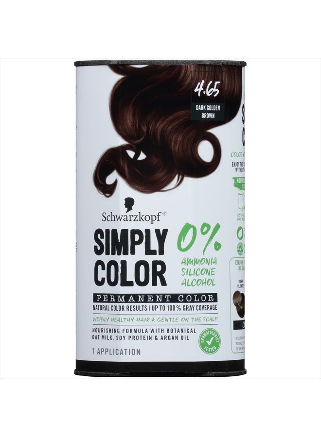 Simply Color Permanent Hair Color, 4.65 Dark Golden Brown