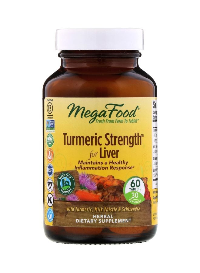 Turmeric Strength For Liver Herbal Dietary Supplement - 60 Tablets