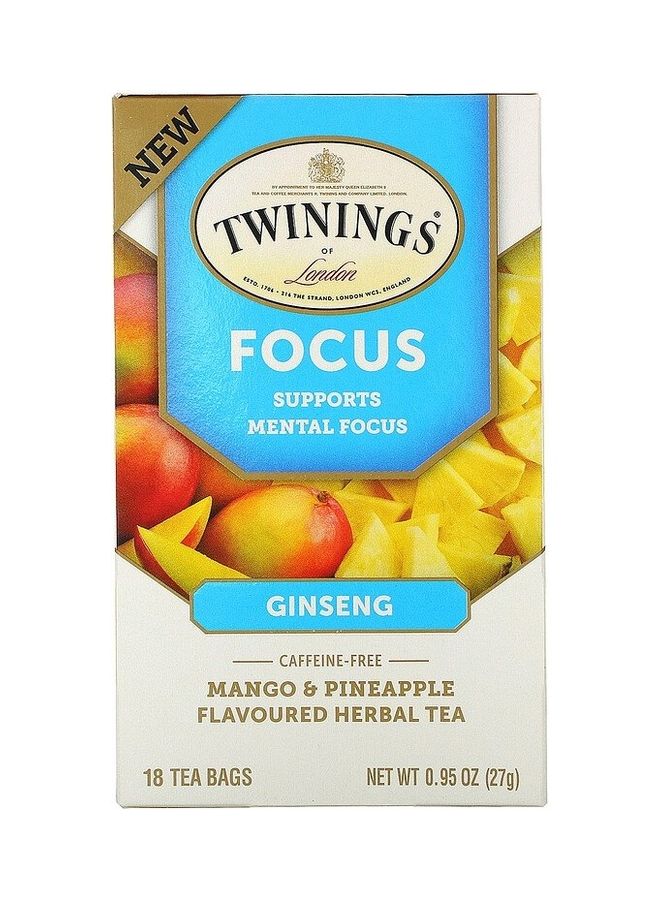 Focus Herbal Tea Ginseng Mango & Pineapple