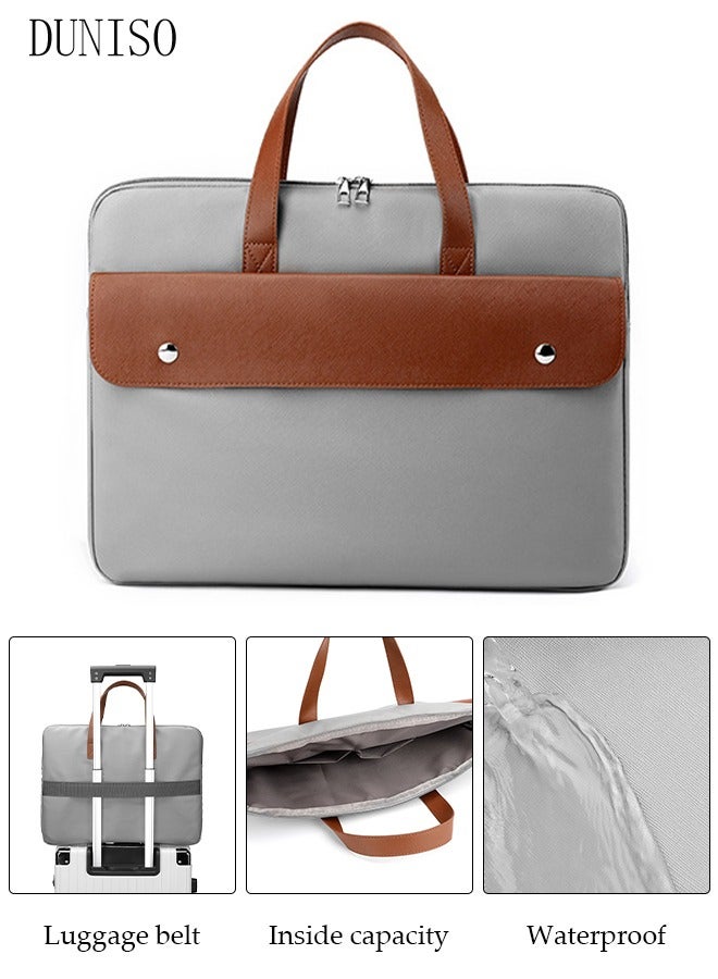 15.6 Inch Laptop Bag Lightweight Computer Bag Travel Business Briefcase Water Resistance Handbag Messenger Bag for Men and Women Work Office
