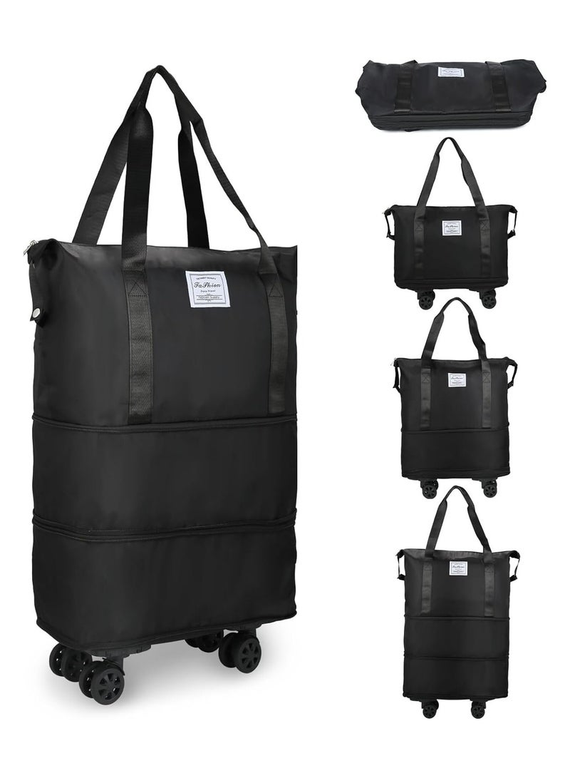 Expandable Foldable Luggage Bag Suitcase Collapsible Rolling Travel Luggage Bag Duffel Bag Duffle Bag Carry On Luggage Bag with Spinner Wheels for Men Women Lightweight Suitcases