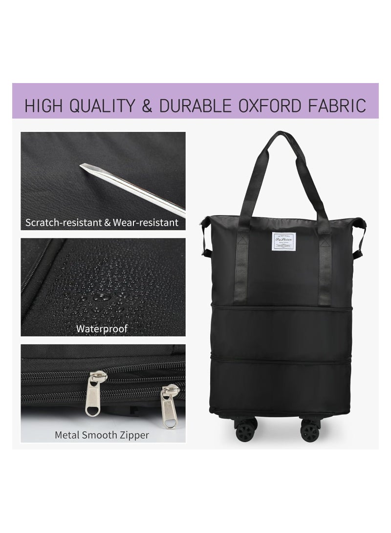 Expandable Foldable Luggage Bag Suitcase Collapsible Rolling Travel Luggage Bag Duffel Bag Duffle Bag Carry On Luggage Bag with Spinner Wheels for Men Women Lightweight Suitcases
