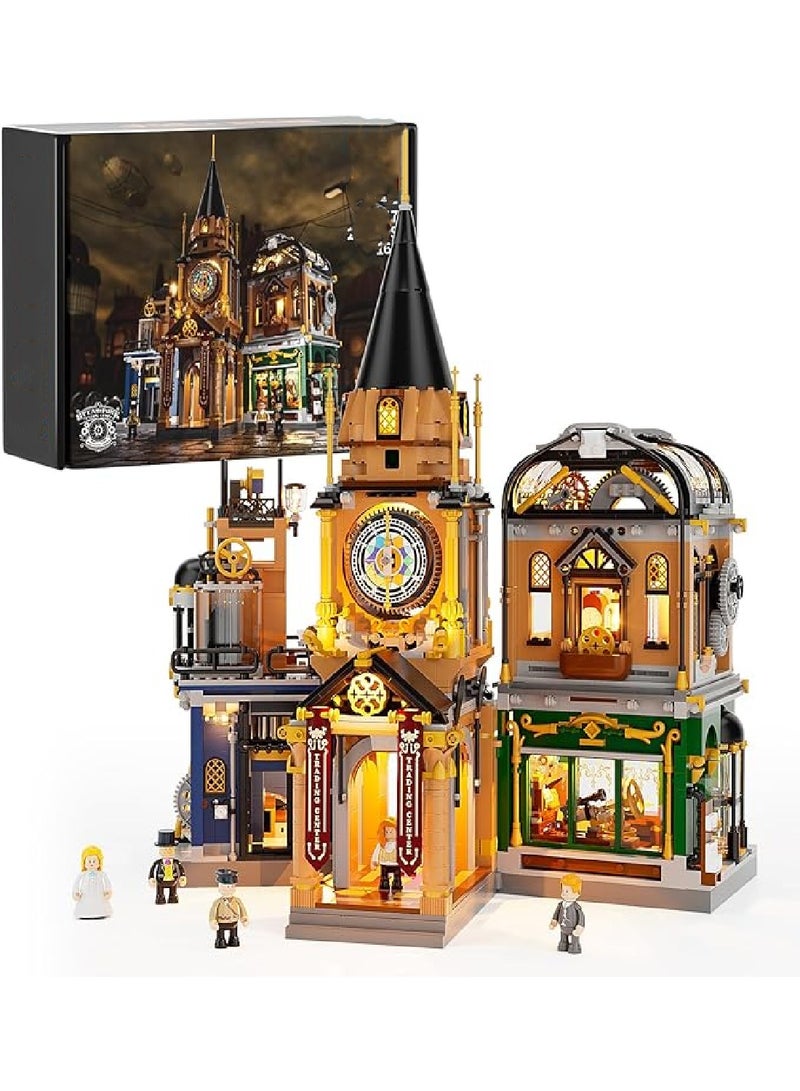 Steampunk World Building Brick Set 2680 PCS With LED Lights For Teens And Adults