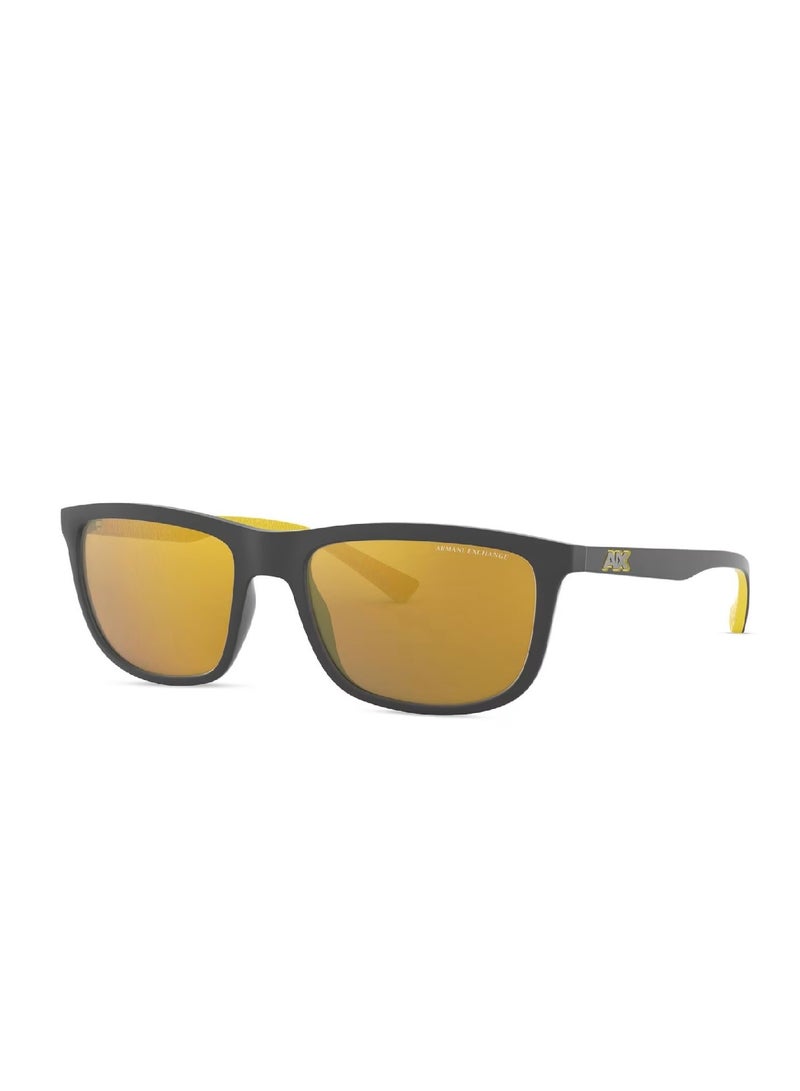 Armani Exchange Yellow Wayfarer Unisex Sunglasses 0AX4093SF 82847P56 Size 56