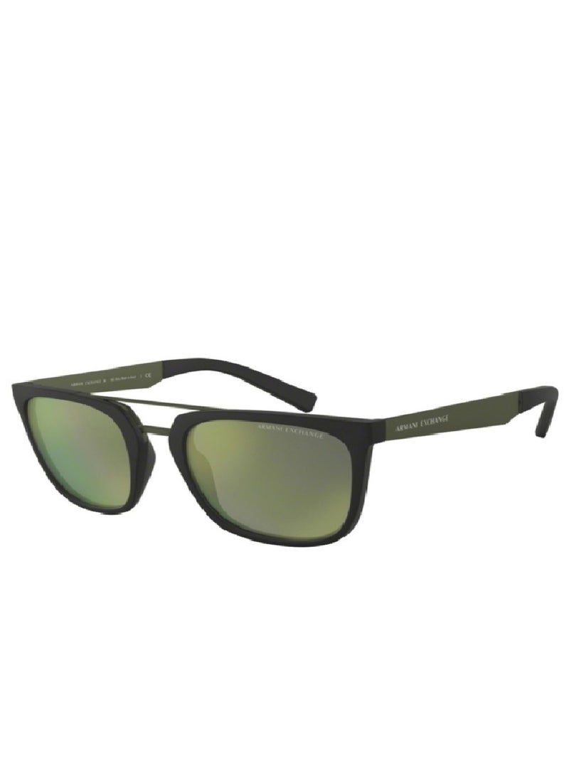 Armani Exchange Green Wayfarer Unisex Sunglasses 0AX4090SF 80296R55 Size 55