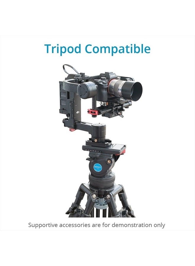 Quick Release Gimbal Mount for DJI Ronin, Ronin M & Ronin MX. for Camera Jib Crane, Durable & Secure. with Multiple ¼” & 3/8” Accessory Threads. Tripod Compatible (RN-244-00)