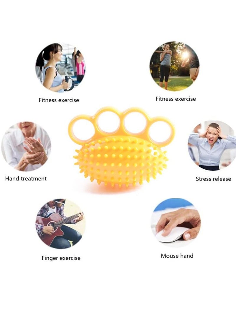 Four Finger Exerciser Ball Fitness Sport Hand Gripper Strength Training Gym Trainer Therapy for Cramps and Recovery