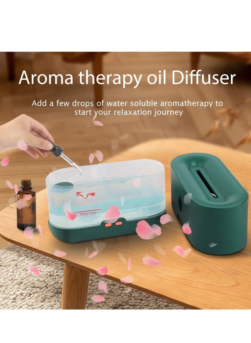 SYOSI Essential Oil Diffusers, Air Humidifier with Flame Light 240ml Aromatherapy Diffuser 7 Color Changing Modes & Waterless Auto-Off Protection for Home, Bedroom, Office, Gym (Green)