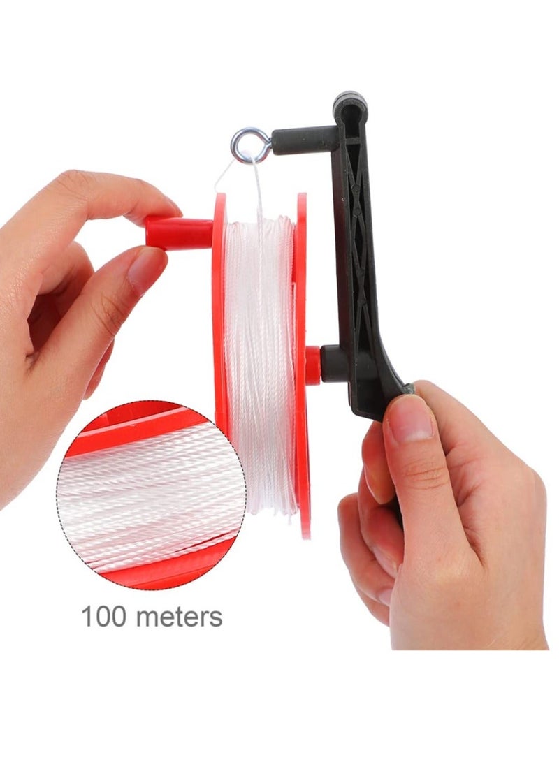 3 Pcs Kite String Winder, Accessories Reel Handle with 100m for Each Kids Outdoor Parent-Child Game