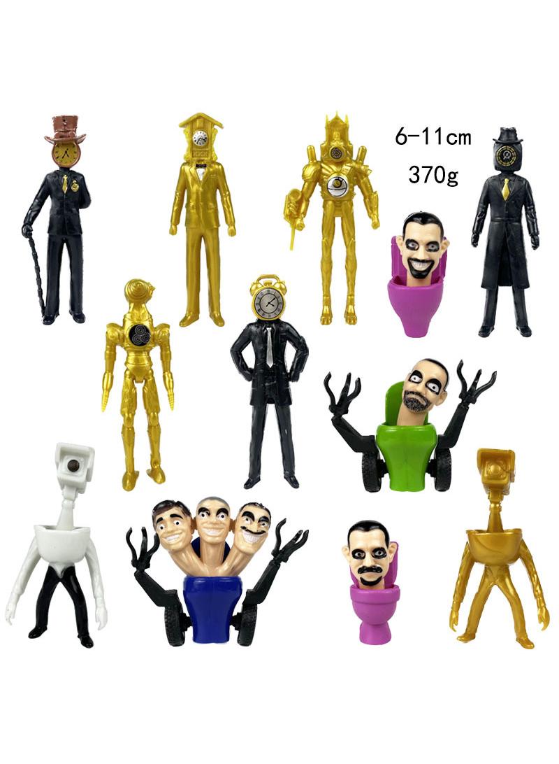 12 Pcs Skibidi Toilet Man Toy Set Ideas Toys Battle Horror Game Model Ideas Toys Gifts for Adult & Kids