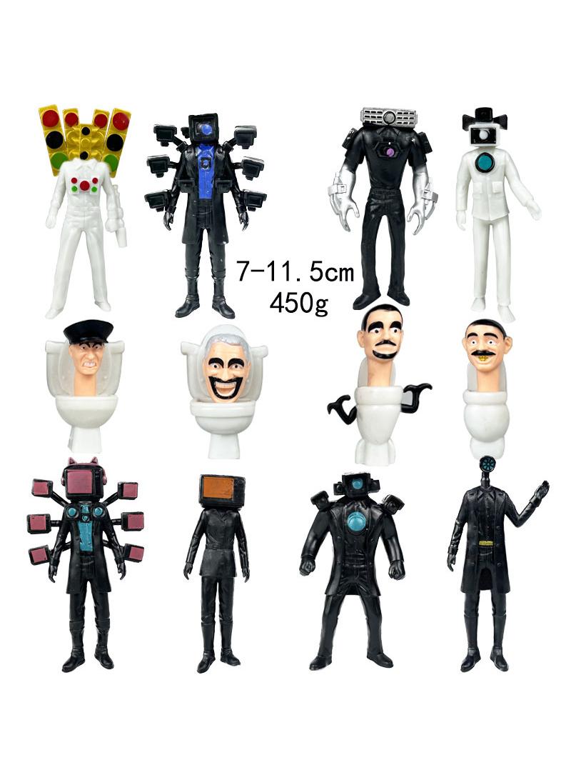12 Pcs Skibidi Toilet Man Toy Set Ideas Toys Battle Horror Game Model Ideas Toys Gifts for Adult & Kids