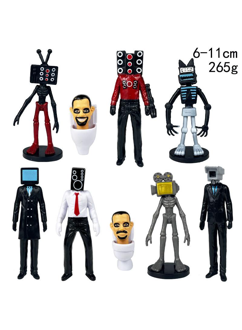 9 Pcs Skibidi Toilet Man Toy Set Ideas Toys Battle Horror Game Model Ideas Toys Gifts for Adult & Kids