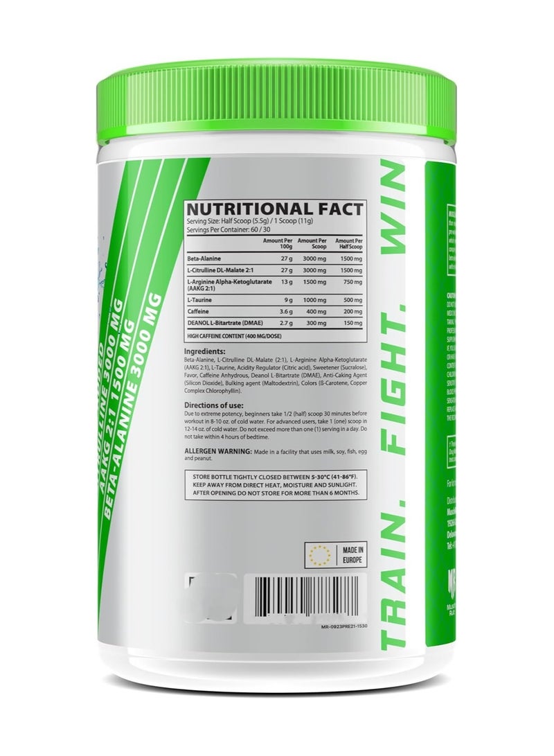 Muscle Rulz Pre-Workout Pre Rulz 330g Green Apple Flavor