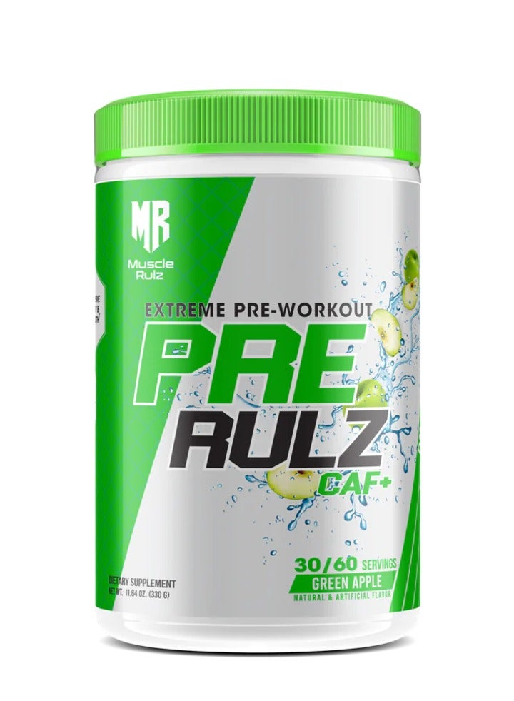 Muscle Rulz Pre-Workout Pre Rulz 330g Green Apple Flavor