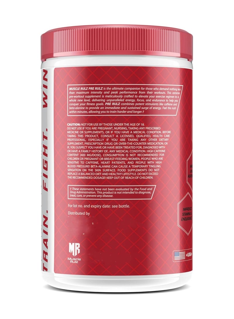 Muscle Rulz Pre-Workout Pre Rulz 330g  Cherry Gum Flavor