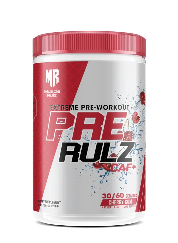 Muscle Rulz Pre-Workout Pre Rulz 330g  Cherry Gum Flavor