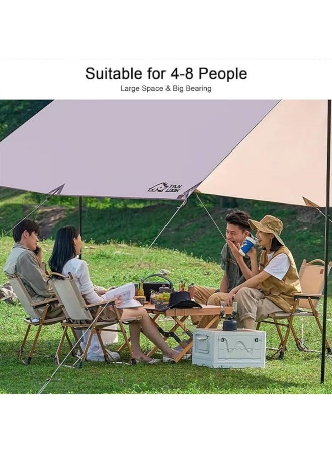 Portable Roll Up Picnic Table with Carry Bag,Folding Camping Tables,Carbon Steel Frame & Wooden Table,Serve for 4-6 Person, 23 * 45 inch