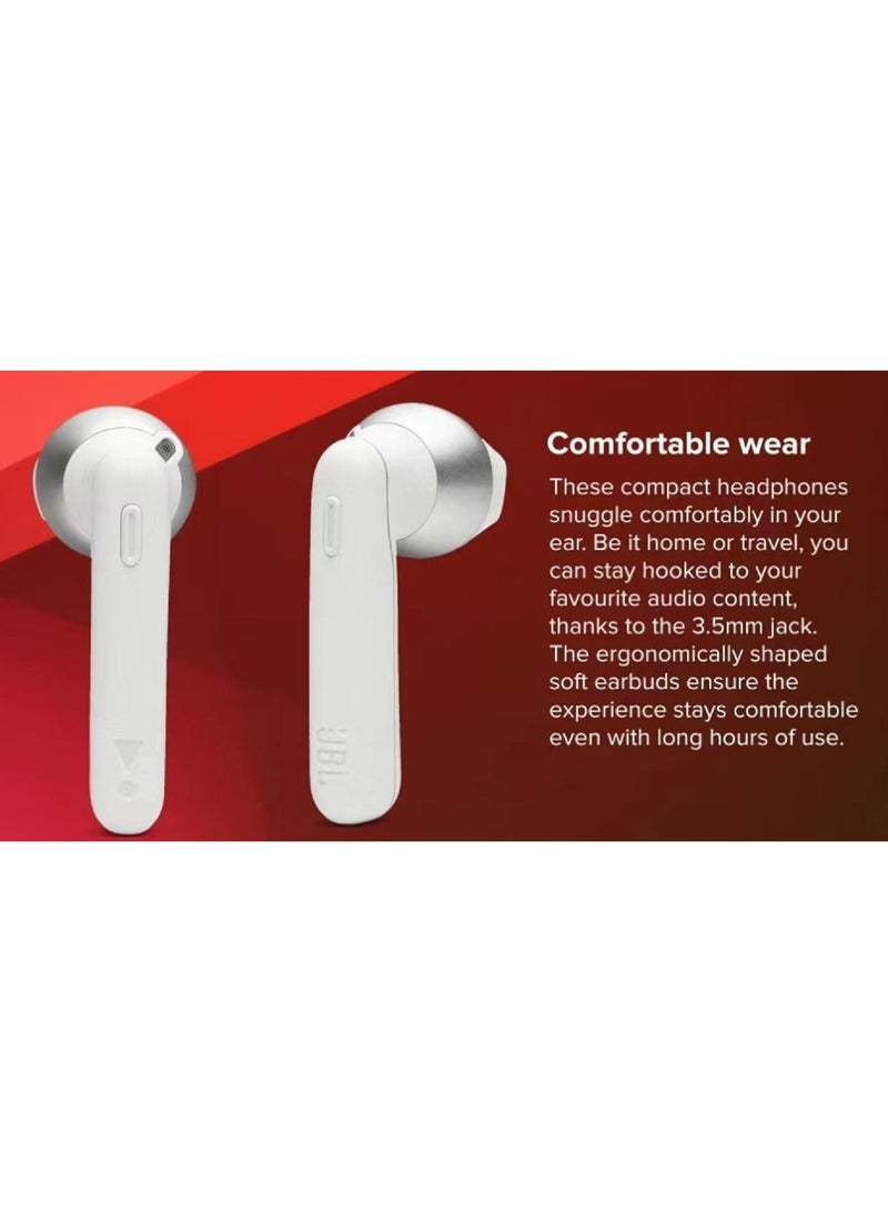 Bluetooth Wireless Earphones White