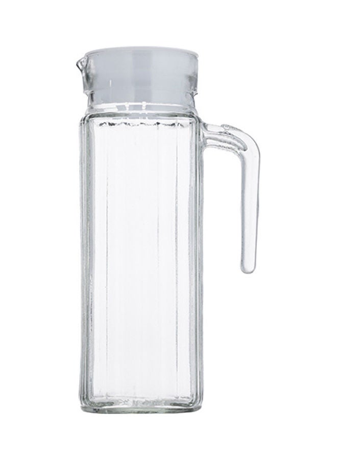 Glass Jug with Plastic Lid, 1000ml Water Jug, RF10255 | Transparent Fridge Water Fruit Juices Liquors Jug with Lid | Ice Tea Pitcher | Beverage Carafe Clear
