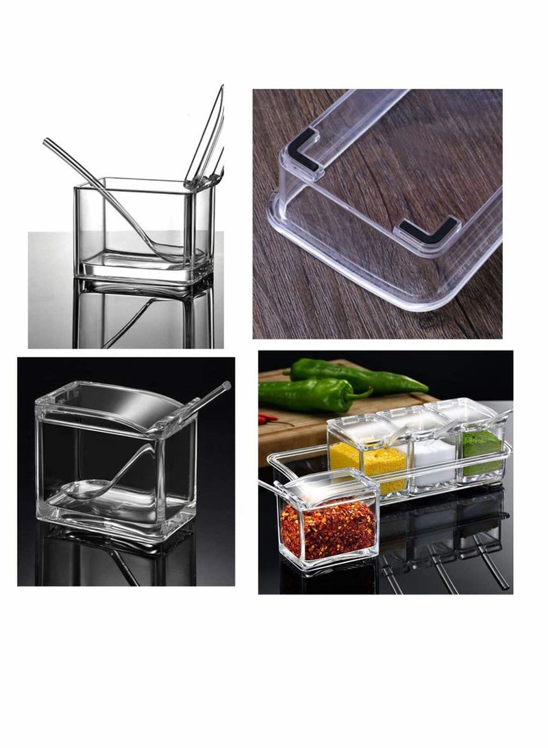 Znworld Spice Box (Clear, 4 Pieces)