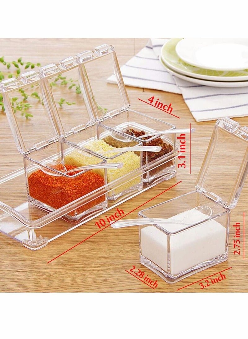 Znworld Spice Box (Clear, 4 Pieces)