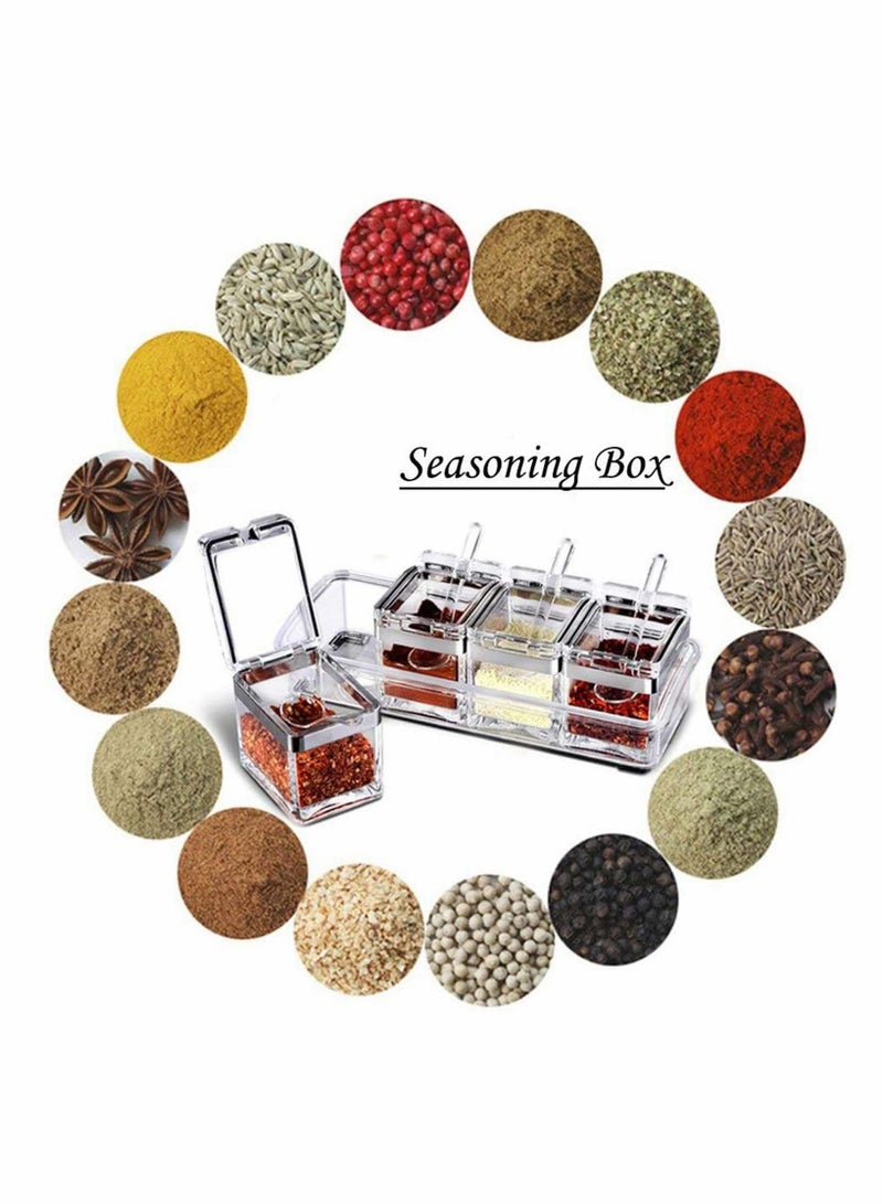 Znworld Spice Box (Clear, 4 Pieces)