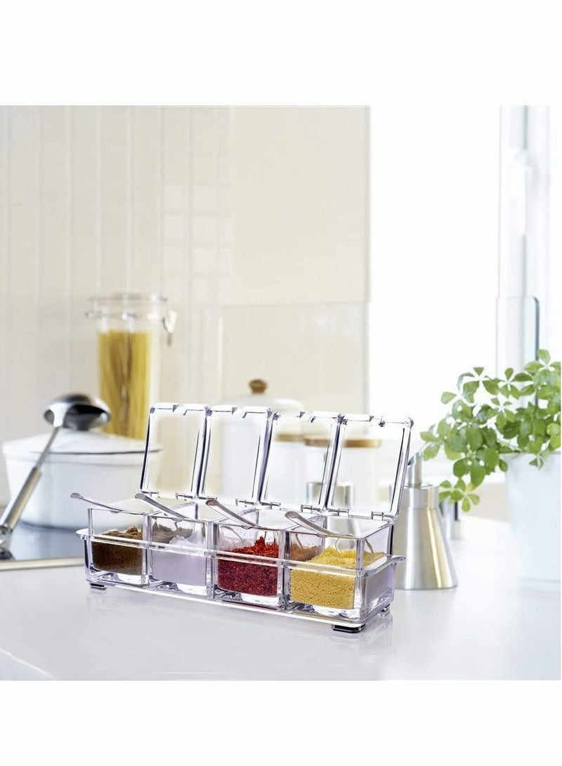 Znworld Spice Box (Clear, 4 Pieces)