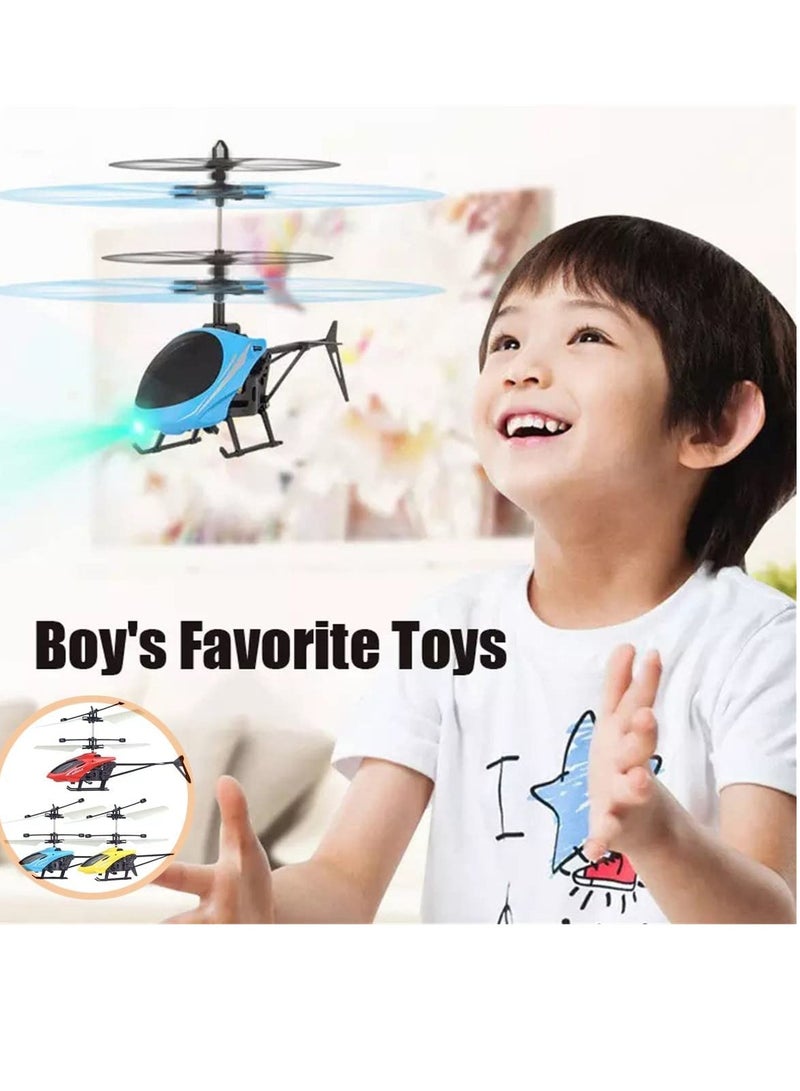 Rc Helicopter, Toy Helicopter With Sensor And Remote Control, Safe Fall-resistant Rechargeable Mini Rc Drone Helicopter For Children, (Yellow)