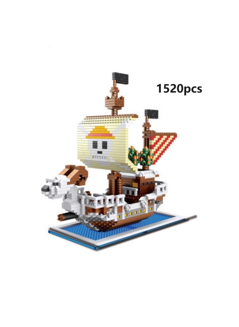 1520 Pcs One Piece GOING MERRY Building Block Children's Birthday Gift