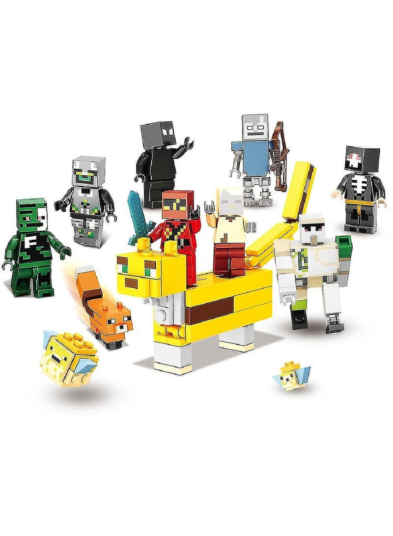 Minecraft Minifigure Building Blocks 12-Pack, Educational Toy Gift For Children