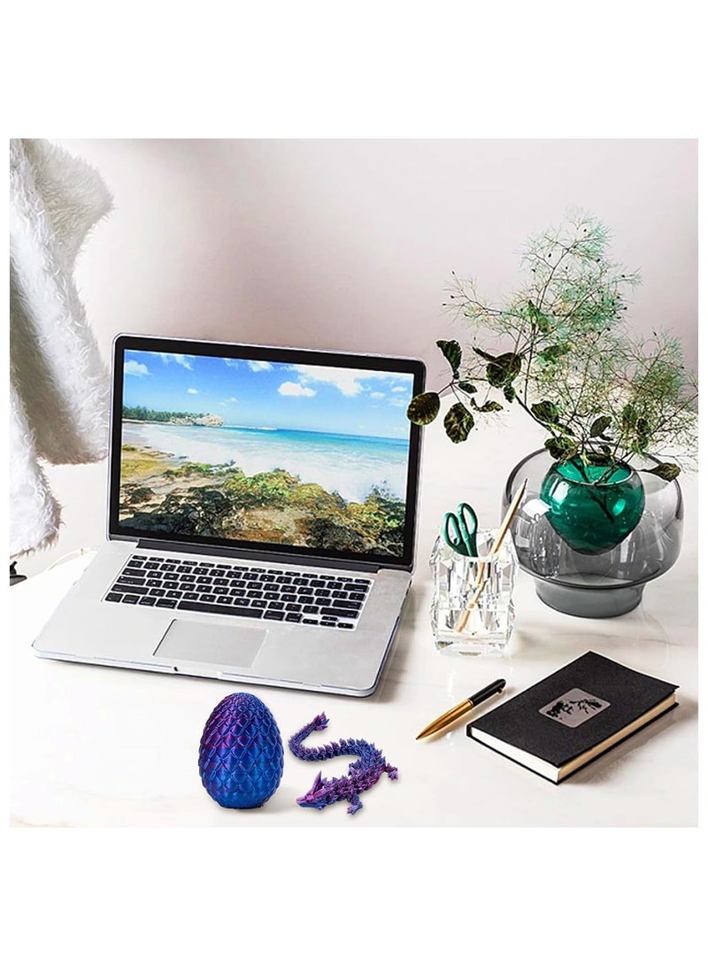 3D Printed Dragon Egg, Home Office Decor, Executive Desk Toy (Laser Purple, 12 Inch)