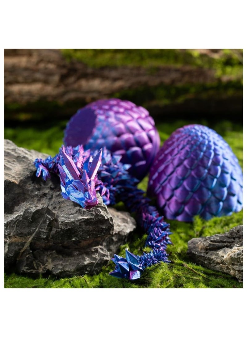 3D Printed Dragon Egg, Home Office Decor, Executive Desk Toy (Laser Purple, 12 Inch)