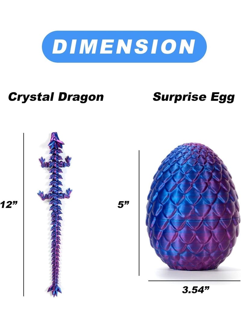 3D Printed Dragon Egg, Home Office Decor, Executive Desk Toy (Laser Purple, 12 Inch)