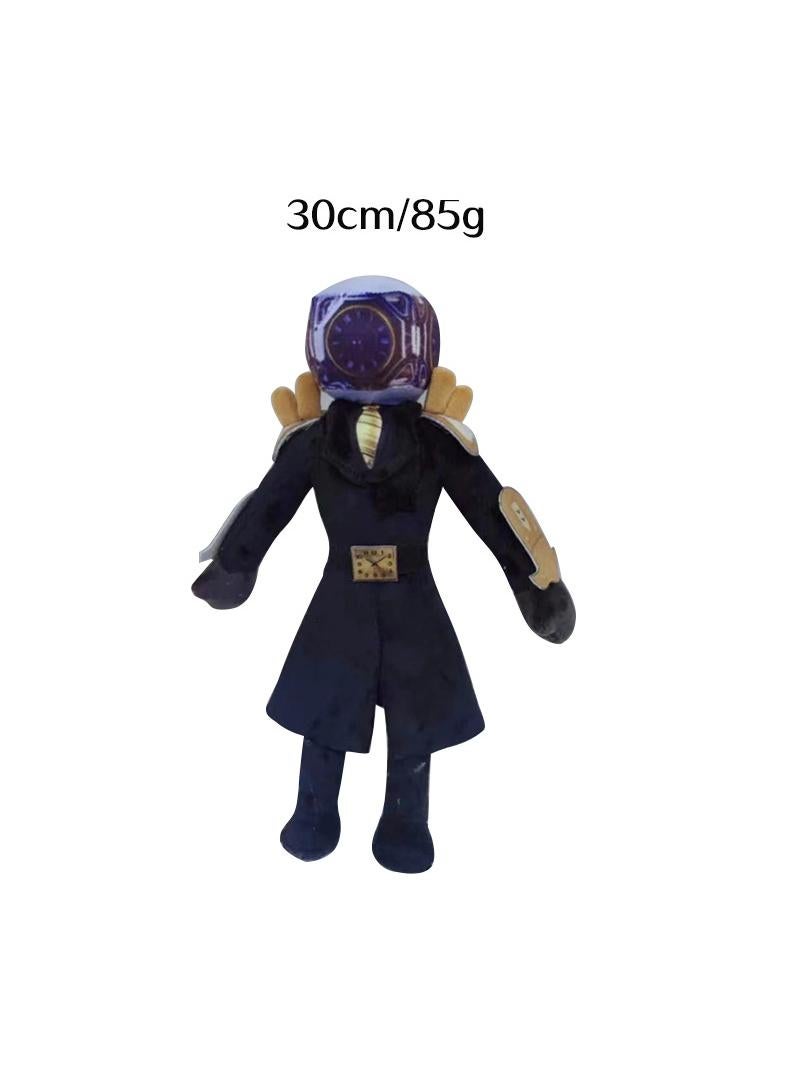 Skibidi Toilet Plush 30 Cm Future Clock Man Plushies Toy For Fans Gift Horror Stuffed Figure Doll For Kids And Adults Great Birthday Stuffers For Boys Girls