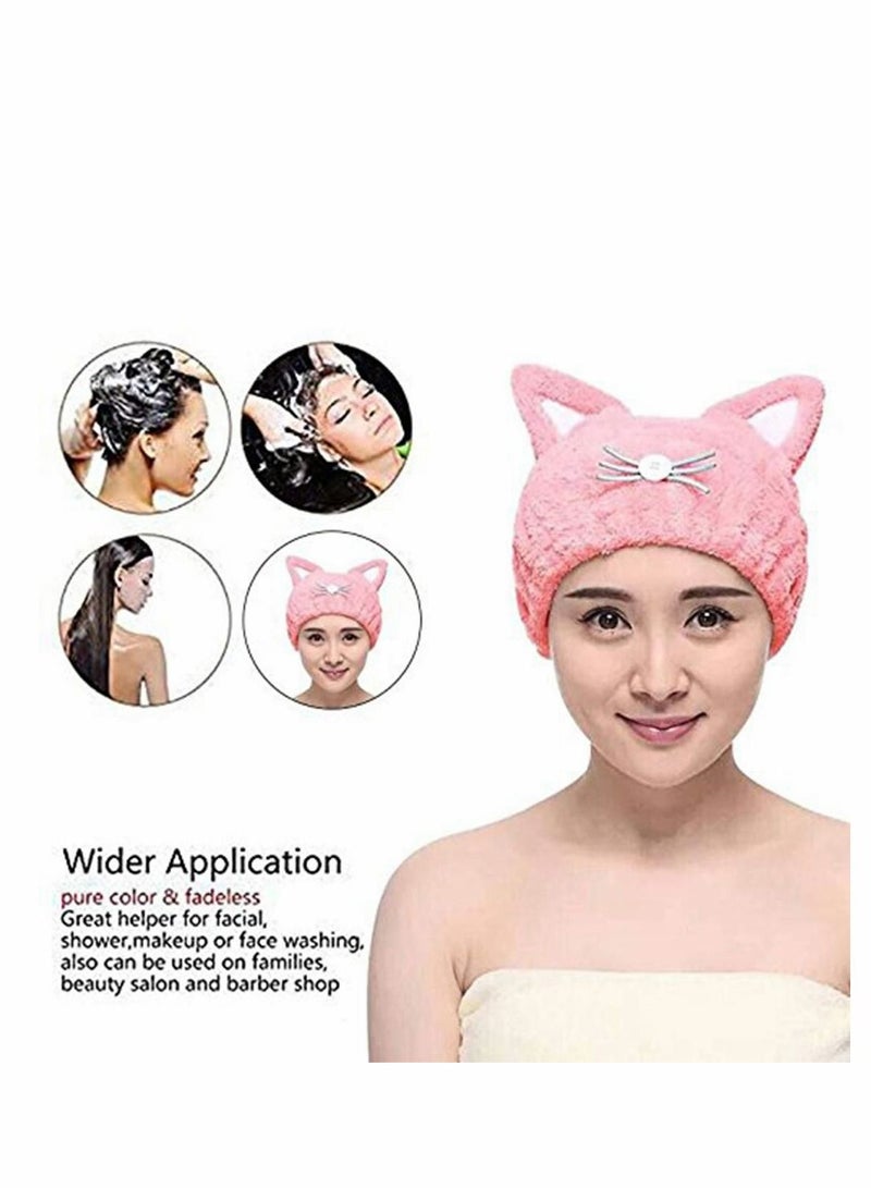 2 Pcs Microfiber Bath Towel Kids hair towel Hat Hair Original Ultra Absorbent Fast Drying