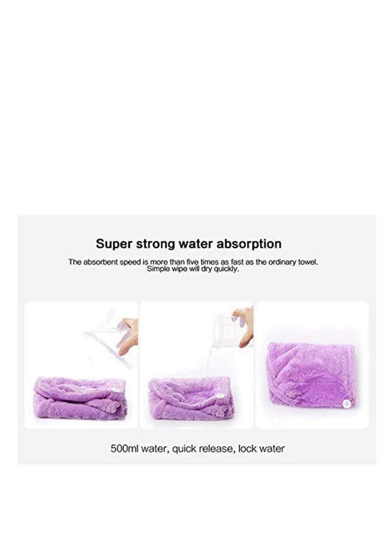 2 Pcs Microfiber Bath Towel Kids hair towel Hat Hair Original Ultra Absorbent Fast Drying