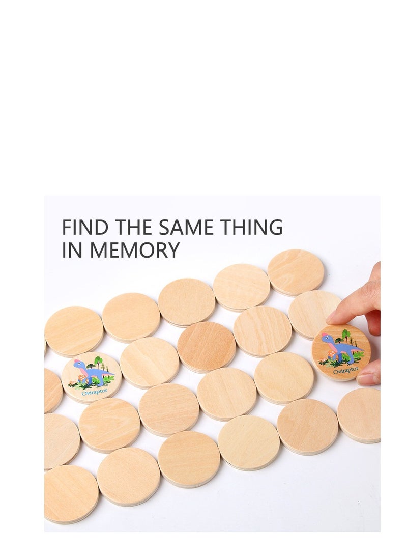 Dinosaur Jigsaw Puzzle Kids Memory Chess Game Baby Educational Wooden Toys for Children 3D Puzzles