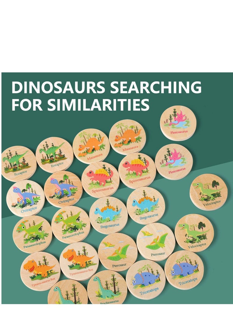 Dinosaur Jigsaw Puzzle Kids Memory Chess Game Baby Educational Wooden Toys for Children 3D Puzzles