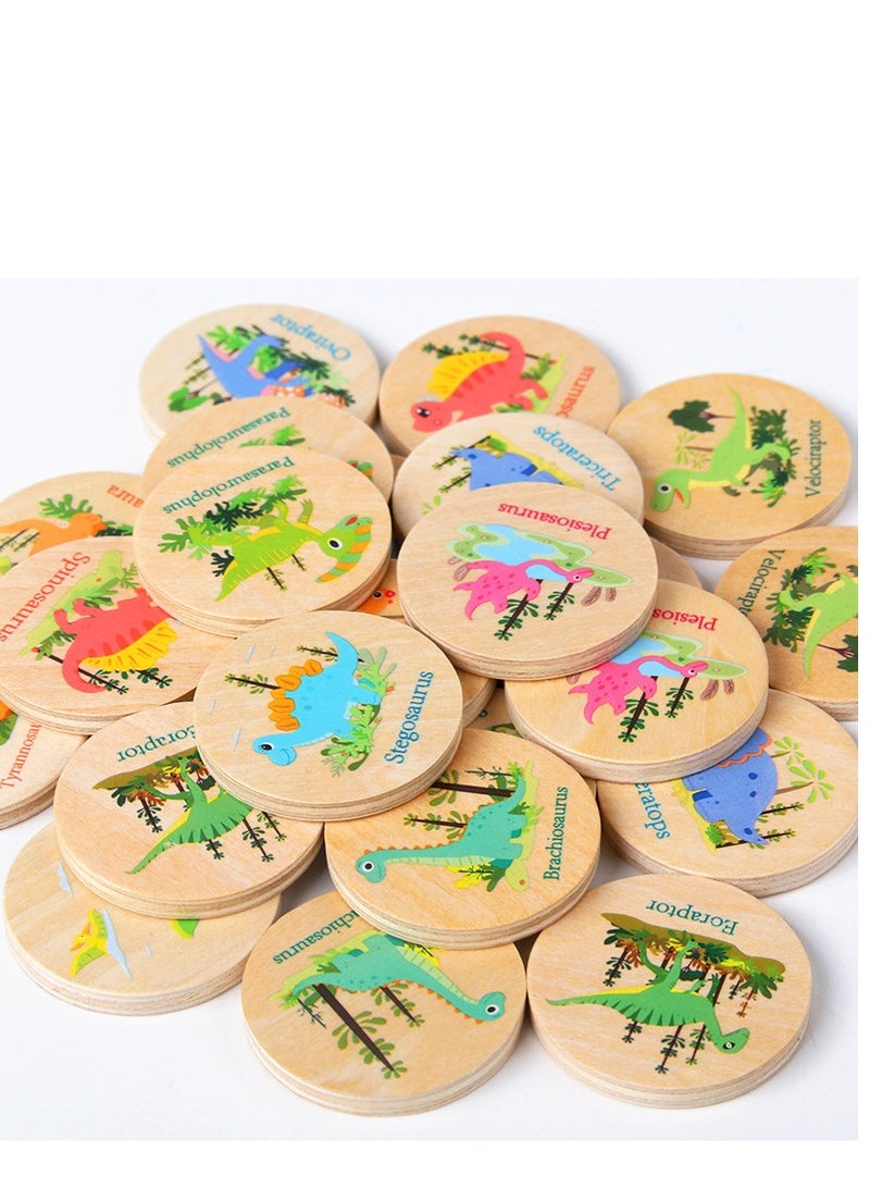 Dinosaur Jigsaw Puzzle Kids Memory Chess Game Baby Educational Wooden Toys for Children 3D Puzzles