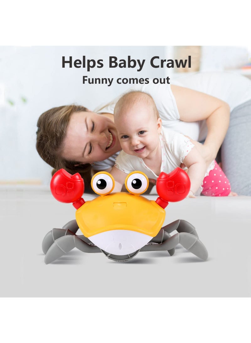 Infant Crawling Crab Tummy Time Baby Toy Learning Crawl Walking Toddler 3 Years Old Music Development Interactive Birthday Gift