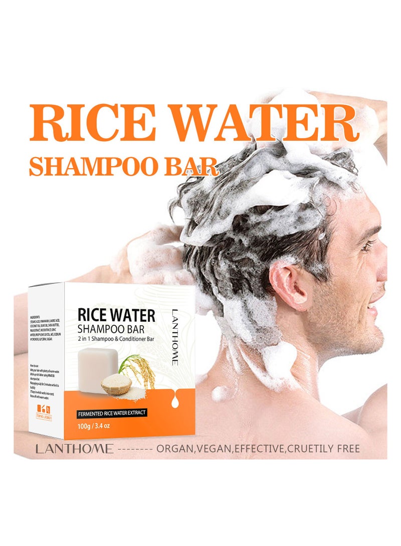 Rice water shampoo soap rice solid hair growth moisturising cream anti hair loss treatment
