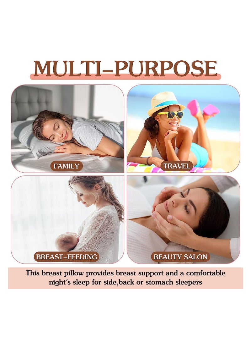 Beauty Salon Support Pillow, SPA Massage Soft Chest Pillow Pad, Nap Professional Portable Travel Sleeping (Gray)