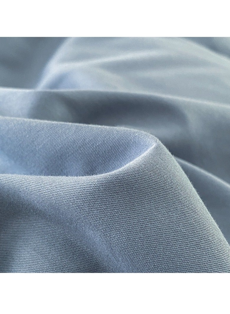 Bed Cover Set, Soft Luxurious Pure Bedsheet Set, Long-staple Cotton Simple Solid Color Bed Sheet Quilt Cover Bedding Twill Cotton Set,( milkshake white, 2.0m bed sheet four-piece set)