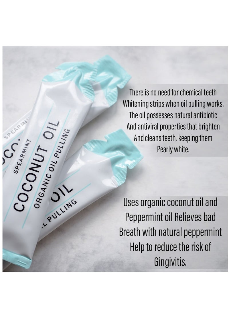 Teeth Whitening Combo 7 Pcs Coconut Oil Pulling Mouth Wash with 7 Treatment PAP+ Teeth Whitening Strips Teeth Whitening & Reducing Bad Breath Teeth Whitener for Teeth Enamel & Stains Removal Unisex