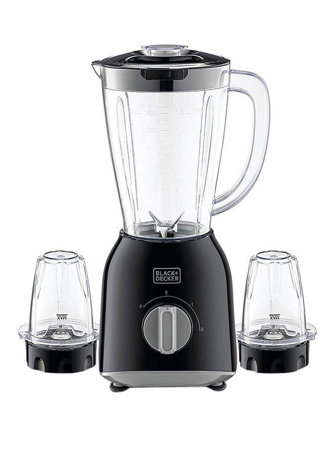 Blender With 2 Grinder Mills 1.5 L 400 W BX365J Black